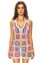 Handcrafted Aztec Crochet Cover Up Dress