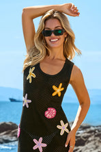3D Starfish & Shells Crochet Beach Cover Up Dress